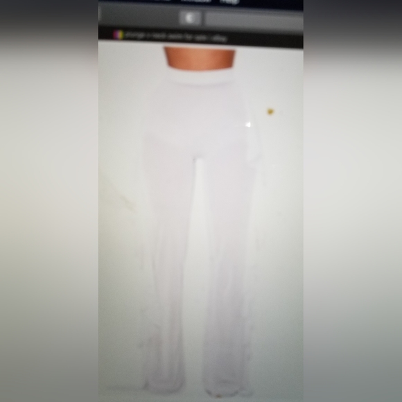 NWT SHEER MESH RUFFLE SWIMSUIT BIKINI BOTTOM COVER UP - Picture 5 of 14